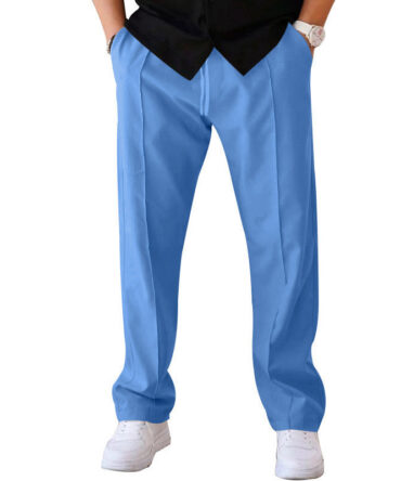 Men's Trousers Sports Casual Loose Straight Pants With Drawstring Design Clothing
