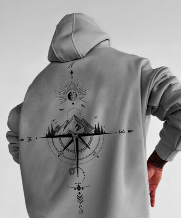 Oversize Sun Moon Star Ocean Hoodie