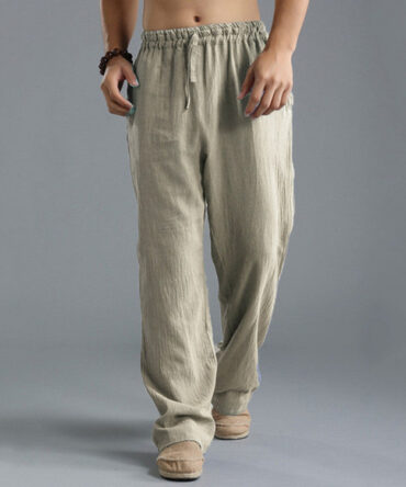Men's Breathable Linen Loose Casual Sports Pants