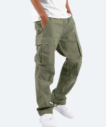 Men's Workwear Drawstring Multi-pocket Casual Pants