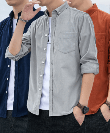 Corduroy Men's Long Sleeve Shirt
